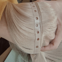 Nouvelles extensions de cheveux vierges russes Remy à cuticules intactes, lisses et soyeuses, ondulées, avec trame Genius Hole double face, sans colle, 10-28 pouces