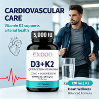Kapsul Superfood Vitamin D3 K2 5000 IU Magnesium B6 Zinc Quercetin untuk Energi, Imunitas, dan Kesehatan Otot