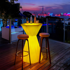 Table de <span class=keywords><strong>bar</strong></span> décorative LED directe d'usine Table de cocktail à changement de couleur pour restaurant en plein air et salle à manger intérieure pour bars - Product Image 3