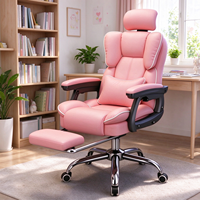 Chaise de bureau ergonomique pivotante pour la maison, idéale pour le gaming, le streaming en direct et les études