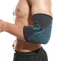 Protège-coudes et genouillères de sport personnalisables avec logo, en nylon tricoté, pour la gym, l'exercice et le fitness, avec soutien de compression pour le coude