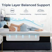 Matelas de qualité supérieure pour lit Queen et King, matelas de luxe en mousse à haute densité, mousse à mémoire de forme en gel
