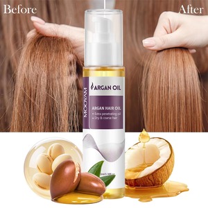 Olio per Capelli all'Argan Biologico 100ml con Etichetta Privata, Siero Riparatore per Capelli, Anti-Crespo, per Riparazione e Lucentezza - Product Image 1
