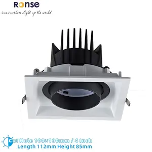 RONSE 95mm Car Led Grill Lights Material Indoor Lighting Ra90 220v Led Rail Grille Wall Mount