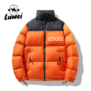 Chaqueta de Invierno para Hombre con Cierre, Cuello Alto, Acolchado Base, Servicio OEM, Resistente al Viento, Colores de Contraste Personalizados - Product Image 3