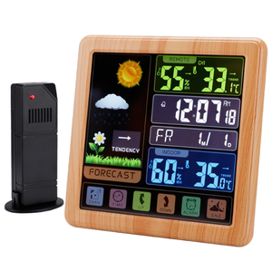 צבעוני <span class=keywords><strong>lcd</strong></span> צבעוני חיצוני דיגיטלי טמפרטורה חיצונית צג מזג אוויר תחנת תחזית שעון - Product Image 1