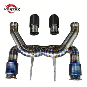 Escape Trasero VORTEX Grado 5 Ti para McLaren 720S 4.0T V8 2017-2024, Tubo en X, Tubo Recto, Punta Azul Quemada - Product Image 1