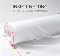 Filet anti-insectes en HDPE vierge traité anti-UV, maille 40-80, pour la protection des serres, des arbres fruitiers et des légumes