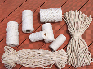 Charmkey 1mm 3mm 4mm 5mm <span class=keywords><strong>10mm</strong></span> Cordón de macramé de algodón Natural artesanía hecha a mano colgador de plantas <span class=keywords><strong>cuerda</strong></span> para tejer DIY ropa - Product Image 3