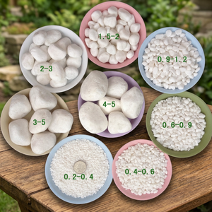 หินกรวดขัดเงาสีขาวหิมะธรรมชาติจากจีน SHUNLEI เป็นมิตรกับสิ่งแวดล้อม รับประกัน 5 ปีขึ้นไป สำหรับทางเดินรถยนต์ ลานบ้าน และสวนสมัยใหม่ - Product Image 3
