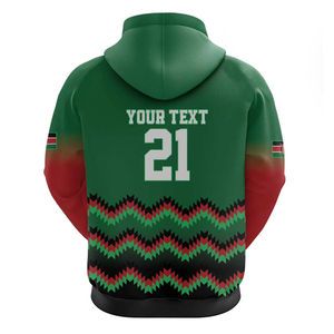 Polyester à transfert de chaleur automne/hiver épais sud-africain Lion élément rouge vert ondulé ample <span class=keywords><strong>sweat</strong></span> à <span class=keywords><strong>capuche</strong></span> pour hommes - Product Image 4