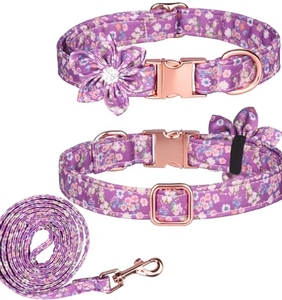 Accesorios para perros de alta calidad, conjuntos de collar y correa para perros personalizados de lujo con lazo de fijación - Product Image 4