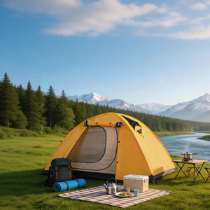 3-4 Person 4 Season Roof Ridge <b>Tent</b> <b>Waterproof</b> Oxford Fabric UV Silver Coating 7001T6 Aluminum Poles Lightweight - Product Image 2