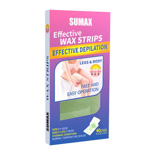 Marque privée oem Épilation rapide des corps et des jambes en une seconde bandes de cire 40ct en papier et lingettes 6ct pour le corps pour hommes et femmes - Product Image 5