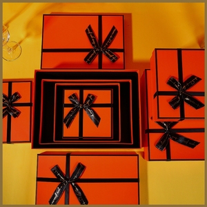 Boîte-cadeau exquise pour cosmétiques, boîte-cadeau <span class=keywords><strong>orange</strong></span> ciel, boîte-cadeau avec nœud papillon, parfum, rouge à lèvres, en stock - Product Image 6