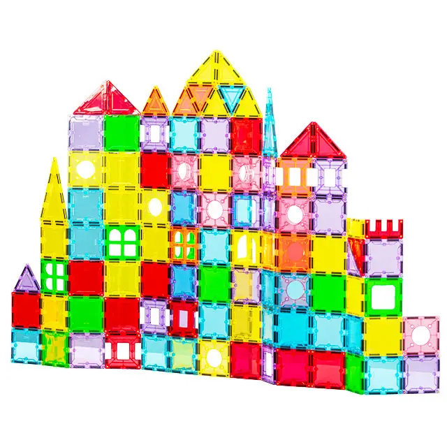 Wholesale popular kids toys educational 1.15kg magnetic tiles building blocks tiles magnetic blocks sets