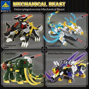Kai Zhi Ji Xie <span class=keywords><strong>Beast</strong></span> Charge Lone Wolf, Bloques <span class=keywords><strong>de</strong></span> Construcción Educativos con Función <span class=keywords><strong>de</strong></span> Lanzamiento, Juguete <span class=keywords><strong>de</strong></span> Plástico Unisex para Niños - Product Image 4