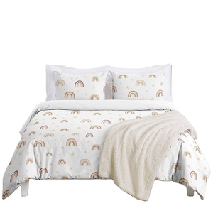 Printed Duvet Cover Set Bedsheets 3 Pc 100% Cotton <strong>Bedding</strong> Sets <strong>Rainbow</strong> Girl Queen <strong>Bedding</strong> Set - Product Image 1