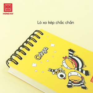 Carnet compact à spirale rigide A7 Hong Ha Oringa, OEM/ODM Vietnam, couverture stratifiée, lignage clair, papier naturel sécurisé - Product Image 3