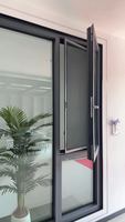 Fenêtre à battant en aluminium avec verre Low-E insonorisant et isolant thermiquement, idéale pour les devoirs des enfants et le confort du sommeil