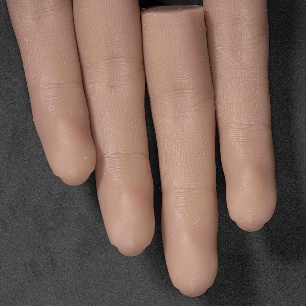 Movable Flexible Fake Silicone Fingers For Nails Training Single Silicone Practice Finger Nails False For Salon