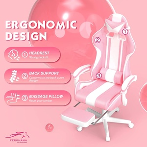 LED gratis lindo <span class=keywords><strong>Hello</strong></span> <span class=keywords><strong>Kitty</strong></span> Rosa Blanco sillas <span class=keywords><strong>gamer</strong></span> con reposapiés descuento 10% sillas <span class=keywords><strong>de</strong></span> Juegos <span class=keywords><strong>de</strong></span> ordenador para niñas y damas - Product Image 4