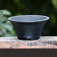 Dia.17.7cm H.8.2cm plastique classique rond bonsaï pot succulent planteur en plastique cactus pot avec bord
