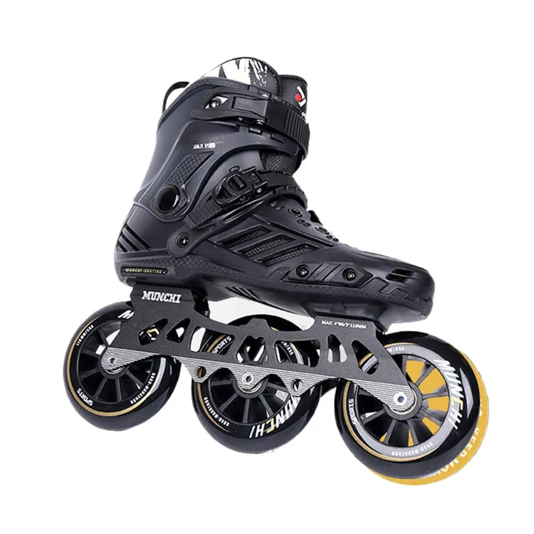 Moda regolabile 3 ruote Skate Roller uomo nero scarpe da Skate in linea per le donne