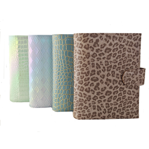 Agenda A6 in Pelle PU Effetto Leopardo Scintillante con 6 Anelli, Doppia Cerniera, Scomparti per Carte e Portapenna per Organizzazione Quotidiana e Regalo - Product Image 4