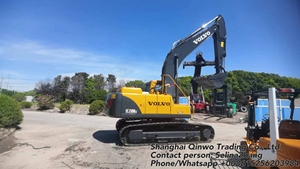 Excavatrice Volvo d'occasion 210 BL 21 tonnes Matériel de construction avec moteur central et composants de pompe Excavatrice sur pneus 210blc - Product Image 3