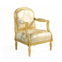 Fauteuils de luxe personnalisés Meubles en bois sculptés à la main pour le salon Style classique pour la maison ou l'hôtel