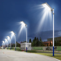 Lampu Jalan Tenaga Surya All-in-One Super Terang 400W-800W 5050 SMD LED Baterai LiFePO4 IP65 Tahan Air ABS untuk Jalan Taman Parkir