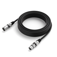 Kabel Mikrofon XLR Male ke Female 3M Trending, Fleksibel, PVC Buram Berkualitas Tinggi untuk Kabel Audio Gitar