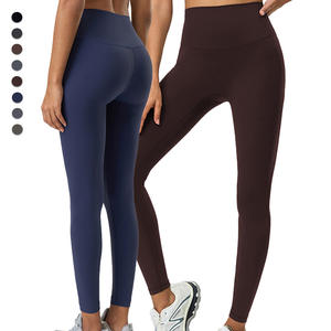 D25085 महिलाओं की उच्च कमर कोई फ्रंट सीम बट नहीं है जो योग को लेगिंग कर रहा है - Product Image 2