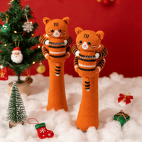 Chaussettes d'intérieur en tricot 3D avec motifs d'animaux mignons, unisexes, en acrylique, chaudes, chaussettes de sport, chaussettes amusantes pour hommes et femmes, cadeau de Noël
