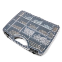 Kit de 620 vis pour panneaux de particules et chevilles murales en plastique, avec boîte à outils portable à compartiments, multi-usage et manuel, fourni par l'usine