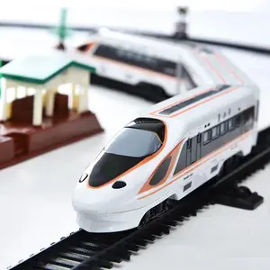 Jouet véhicule 2022 Électrique piste train ensemble fente jouet pour enfants Européenne haute-vitesse express jouet train