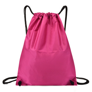 Eco Friendly Custom Logo Plain Carry Gift Sports Polyester <b>Drawstring</b> Backpack <b>Bag</b> for Gym - Product Image 1