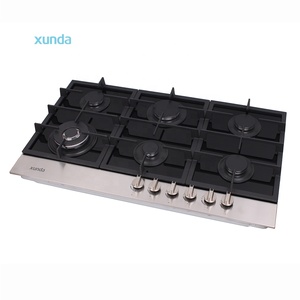 Xunda Hersteller Küchenherd Vier-Brenner-Gasherd Glasoberfläche 36 Zoll 6-Brenner-Gasherd Einbau-Gaskochfeld mit CE-Zertifizierung für Zuhause - Product Image 4