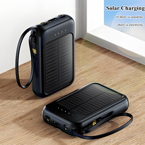 10000mAh Banque d'énergie <span class=keywords><strong>solaire</strong></span> <span class=keywords><strong>Chargeur</strong></span> portable Voyage en plein air Camping <span class=keywords><strong>Randonnée</strong></span> Centrale électrique avec câbles intégrés et lumière LED - Product Image 5