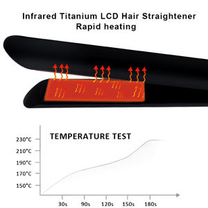 Infrarouge 450F Cheveux Lisseur Salon Kératine Traitement Planchas De Cabello Titane Ménage 2 en 1 Lissage Fer À Friser - Product Image 5