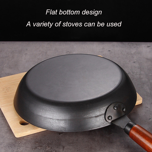 <span class=keywords><strong>Wok</strong></span> Antiadherente de Hierro Fundido Confiable con Mango de Madera, Ecológico, Elegante, Compatible con Cocina de Gas Premium - Product Image 4
