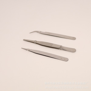 Juego de tres pinzas de acero inoxidable, pegatinas de suculentas DIY con resina epoxi, pinzas Guka, punta redonda con dientes - Product Image 4