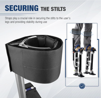 Sangles de repose-jambes rembourrées réglables grises, bandes de remplacement pour repose-jambes, ajustement universel pour repose-jambes de plâtrier, boucle auto-agrippante robuste pour la construction