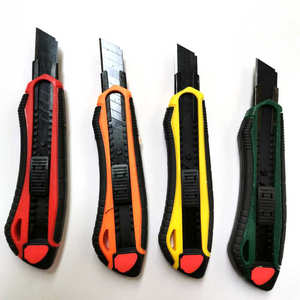 Utility Knife 16.5cm Carbon Steel Blade Rubber Coated Handle For Wallpaper Cutting And Express Delivery - Product Image 3