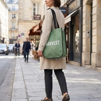 Sac fourre-tout simple et élégant en PP non tissé, fond arrondi, pochette personnalisée pour souvenirs