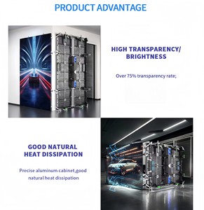 Outdoor P3.91 500*500mm Transparent LED Screen <b>Display</b> Rental LED <b>Display</b> LED Video <b>Wall</b> for Concert Outdoor Stage Events - Product Image 6