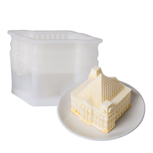 Moule en silicone DIY fait main, écologique, résistant à la chaleur, <span class=keywords><strong>de</strong></span> qualité alimentaire, pour gâteau <span class=keywords><strong>mousse</strong></span> d'anniversaire, crème glacée, motif <span class=keywords><strong>Louvre</strong></span> créatif - Product Image 5