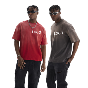 Manufacturer Wholesale Custom Logo T shirt High Quality 230G 100% Cotton Acid Wash T-Shirts Oversized <b>Tshirt</b> with Design - Product Image 1