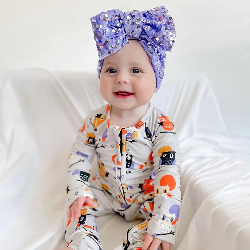 Fabrik individueller reaktiver Druck bio-Bambus-Bekleidung Baby-Schlafanzug einfarbig Baby-Jungen- und Mädchenstrampler Bambuskleidung für Baby